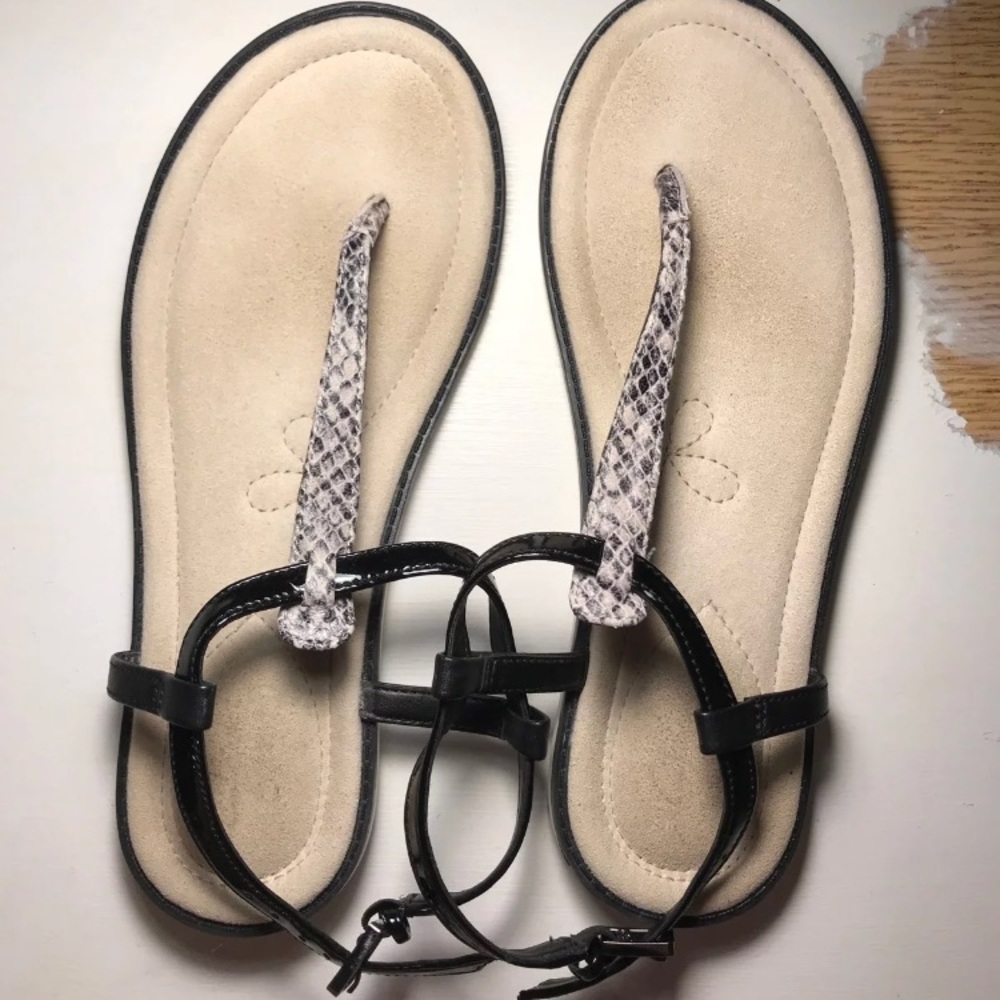 Faux Snakeskin Clarks Sandals